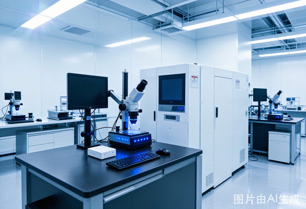 ICNEXA semiconductor inspection laboratory with precision testing and microscopy equipment